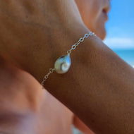 READY TO SHIP Fiji Saltwater Baroque Pearl Bracelet - 925 Sterling Silver FJD$