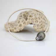 READY TO SHIP Civa Fiji Saltwater Pearl Bangle - 925 Sterling Silver FJD$