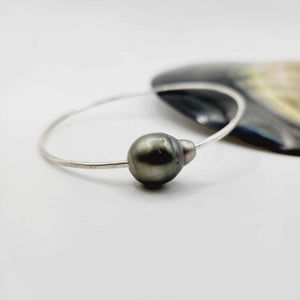 READY TO SHIP Civa Fiji Saltwater Pearl Bangle - 925 Sterling Silver FJD$