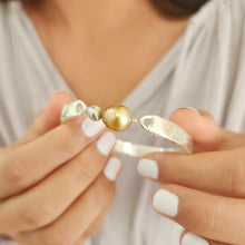 Load image into Gallery viewer, READY TO SHIP Civa Fiji Pearl Duo Organic Cast Bracelet - 925 Sterling Silver FJD$
