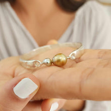 Load image into Gallery viewer, READY TO SHIP Civa Fiji Pearl Duo Organic Cast Bracelet - 925 Sterling Silver FJD$
