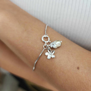 READY TO SHIP Civa Fiji Pearl & Charm Bracelet in 925 Sterling Silver - FJD$