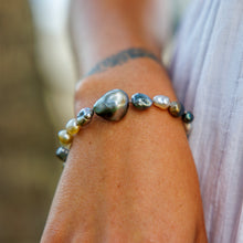 Load image into Gallery viewer, READY TO SHIP Civa Fiji Keshi &amp; Baroque Pearl Bracelet - 925 Sterling Silver FJD$
