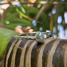 Load image into Gallery viewer, READY TO SHIP Civa Fiji Saltwater Bezel Set Pearl Cuff - 925 Sterling Silver FJD$
