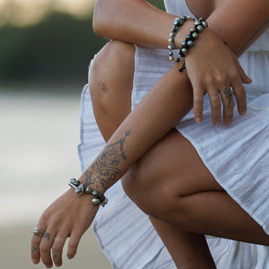 READY TO SHIP Civa Fiji Saltwater Bezel Set Pearl Cuff - 925 Sterling Silver FJD$