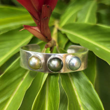 Load image into Gallery viewer, READY TO SHIP Civa Fiji Saltwater Bezel Set Pearl Cuff - 925 Sterling Silver FJD$
