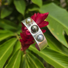 Load image into Gallery viewer, READY TO SHIP Civa Fiji Saltwater Bezel Set Pearl Cuff - 925 Sterling Silver FJD$
