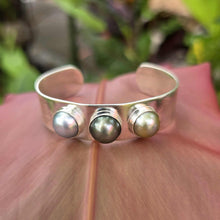 Load image into Gallery viewer, READY TO SHIP Civa Fiji Saltwater Bezel Set Pearl Cuff - 925 Sterling Silver FJD$
