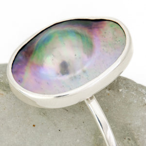 READY TO SHIP Fiji Mabe Pearl Cuff - 925 Sterling Silver FJD$