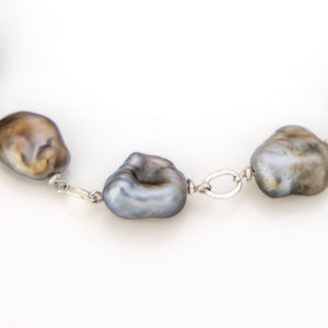 READY TO SHIP Civa Fiji Keshi Pearl Bracelet - 925 Sterling Silver FJD$
