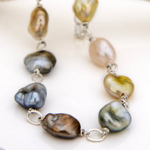READY TO SHIP Civa Fiji Keshi Pearl Bracelet - 925 Sterling Silver FJD$