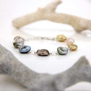 READY TO SHIP Civa Fiji Keshi Pearl Bracelet - 925 Sterling Silver FJD$