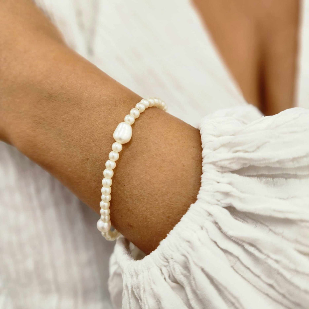CONTACT US TO RECREATE THIS SOLD OUT STYLE Freshwater Pearl Bracelet - 925 Sterling Silver FJD$