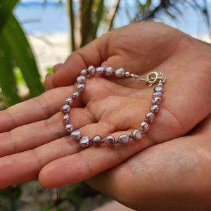 READY TO SHIP Freshwater Pearl Bracelet - 925 Sterling Silver FJD$