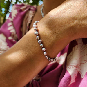 READY TO SHIP Freshwater Pearl Bracelet - 925 Sterling Silver FJD$