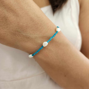 READY TO SHIP Freshwater Pearl & Bead Bracelet - 925 Sterling Silver FJD$