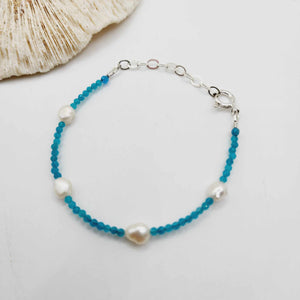 READY TO SHIP Freshwater Pearl & Bead Bracelet - 925 Sterling Silver FJD$