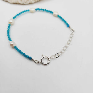 READY TO SHIP Freshwater Pearl & Bead Bracelet - 925 Sterling Silver FJD$
