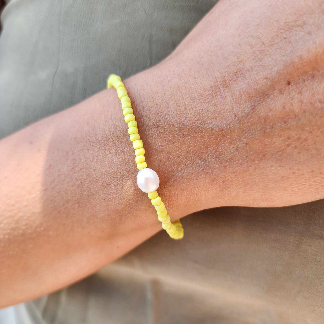READY TO SHIP - Freshwater Pearl & Bead Bracelet - 925 Sterling Silver FJD$