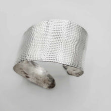 Load image into Gallery viewer, READY TO SHIP Textured Recycled Silver Cuff - 925 Sterling Silver FJD$
