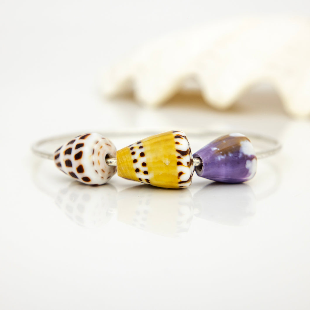 READY TO SHIP Fiji Shell Bangle - 925 Sterling Silver FJD$