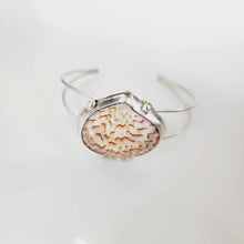 Load image into Gallery viewer, READY TO SHIP Bezel Set Shell Bangle Cuff - 925 Sterling Silver FJD$
