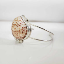 Load image into Gallery viewer, READY TO SHIP Bezel Set Shell Bangle Cuff - 925 Sterling Silver FJD$
