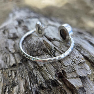 READY TO SHIP Civa Fiji Saltwater Bezel Set Pearl & Shell Cuff - 925 Sterling Silver FJD$