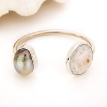 Load image into Gallery viewer, READY TO SHIP Civa Fiji Saltwater Bezel Set Pearl &amp; Shell Cuff - 925 Sterling Silver FJD$
