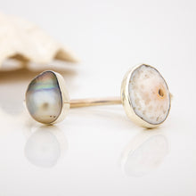 Load image into Gallery viewer, READY TO SHIP Civa Fiji Saltwater Bezel Set Pearl &amp; Shell Cuff - 925 Sterling Silver FJD$
