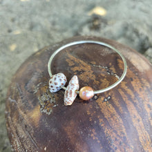 Load image into Gallery viewer, READY TO SHIP Freshwater Pearl &amp; Shell Bangle - 925 Sterling Silver FJD$
