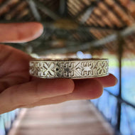 READY TO SHIP - Unisex Tapa Bangle - 925 Sterling Silver FJD$