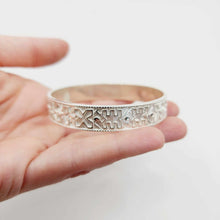 Load image into Gallery viewer, READY TO SHIP - Unisex Tapa Bangle - 925 Sterling Silver FJD$
