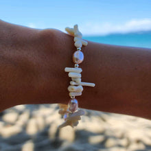 Load image into Gallery viewer, READY TO SHIP White Coral &amp; Freshwater Pearl Bracelet - 925 Sterling Silver FJD$
