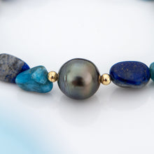 Load image into Gallery viewer, READY TO SHIP Stretch Fiji Saltwater Pearl &amp; Semi Precious Stone Bracelet FJD$
