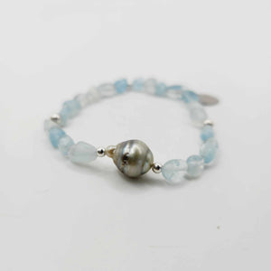 CONTACT US TO RECREATE THIS SOLD OUT STYLE Stretch Fiji Saltwater Pearl & Semi Precious Stone Bracelet FJD$