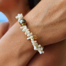 Load image into Gallery viewer, READY TO SHIP Stretch Fiji Saltwater Pearl &amp; Coral Bracelet FJD$
