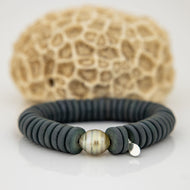 READY TO SHIP Stretch Fiji Saltwater Pearl & Bead Bracelet FJD$