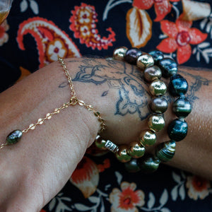 READY TO SHIP Unisex Graded Civa Fiji Pearl Stretch Bracelet - FJD$