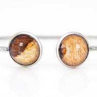 READY TO SHIP Bezel Set Tapa Cuff - Stainless Steel FJD$