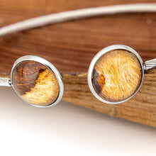 Load image into Gallery viewer, READY TO SHIP Bezel Set Tapa Cuff - Stainless Steel FJD$
