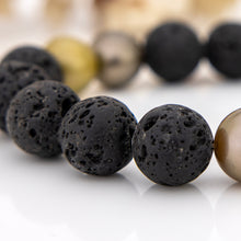 Load image into Gallery viewer, READY TO SHIP Unisex Woven Civa Fiji Pearl Bracelet - Lava Stones FJD$
