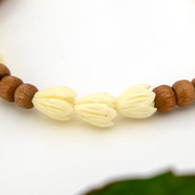 Load image into Gallery viewer, READY TO SHIP Unisex Pikake Flower &amp; Wooden Bead Bracelet FJD$
