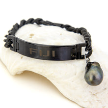 Load image into Gallery viewer, Men's Civa Fiji Pearl Bracelet - Stainless Steel FJD$

