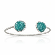 Recycled Ocean Plastic Cuff Bracelet - Stainless Steel FJD$