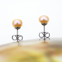 Load image into Gallery viewer, READY TO SHIP Freshwater Pearl Stud Earrings - Stainless Steel FJD$
