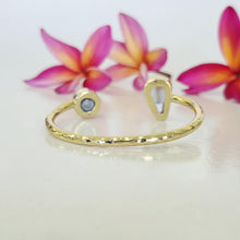 Load image into Gallery viewer, READY TO SHIP Civa Fiji Saltwater Bezel Set Pearl &amp; Shell Cuff - 14k Gold Fill FJD$
