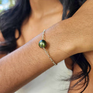 READY TO SHIP Civa Fiji Saltwater Pearl Bracelet - 925 Sterling Silver FJD$