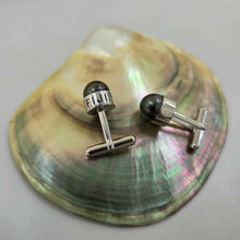 Load image into Gallery viewer, READY TO SHIP Civa Fiji Pearl Cufflinks with Grade Certificate - 925 Sterling Silver FJD$
