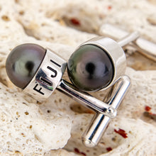 Load image into Gallery viewer, READY TO SHIP Civa Fiji Pearl Cufflinks with Grade Certificate - 925 Sterling Silver FJD$
